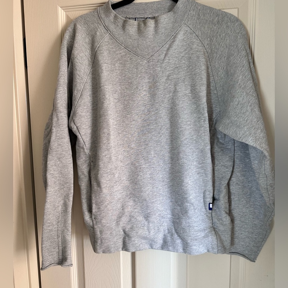 Kit & Ace gray sweatshirt with high neck and kangaroo pocket size S